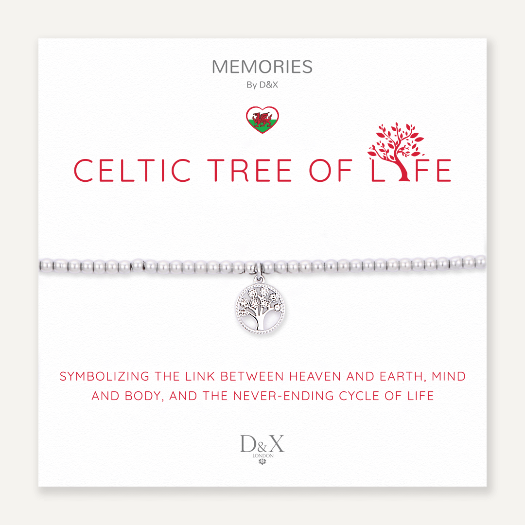 Memories: "CELTIC TREE OF LIFE" | Tree Bracelet | White Gold-Plated