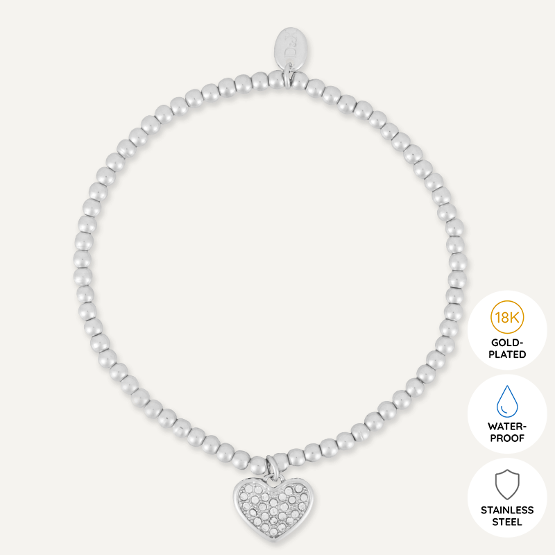 Memories: "YOU'RE SPECIAL" | Heart Bracelet | White Gold-Plated