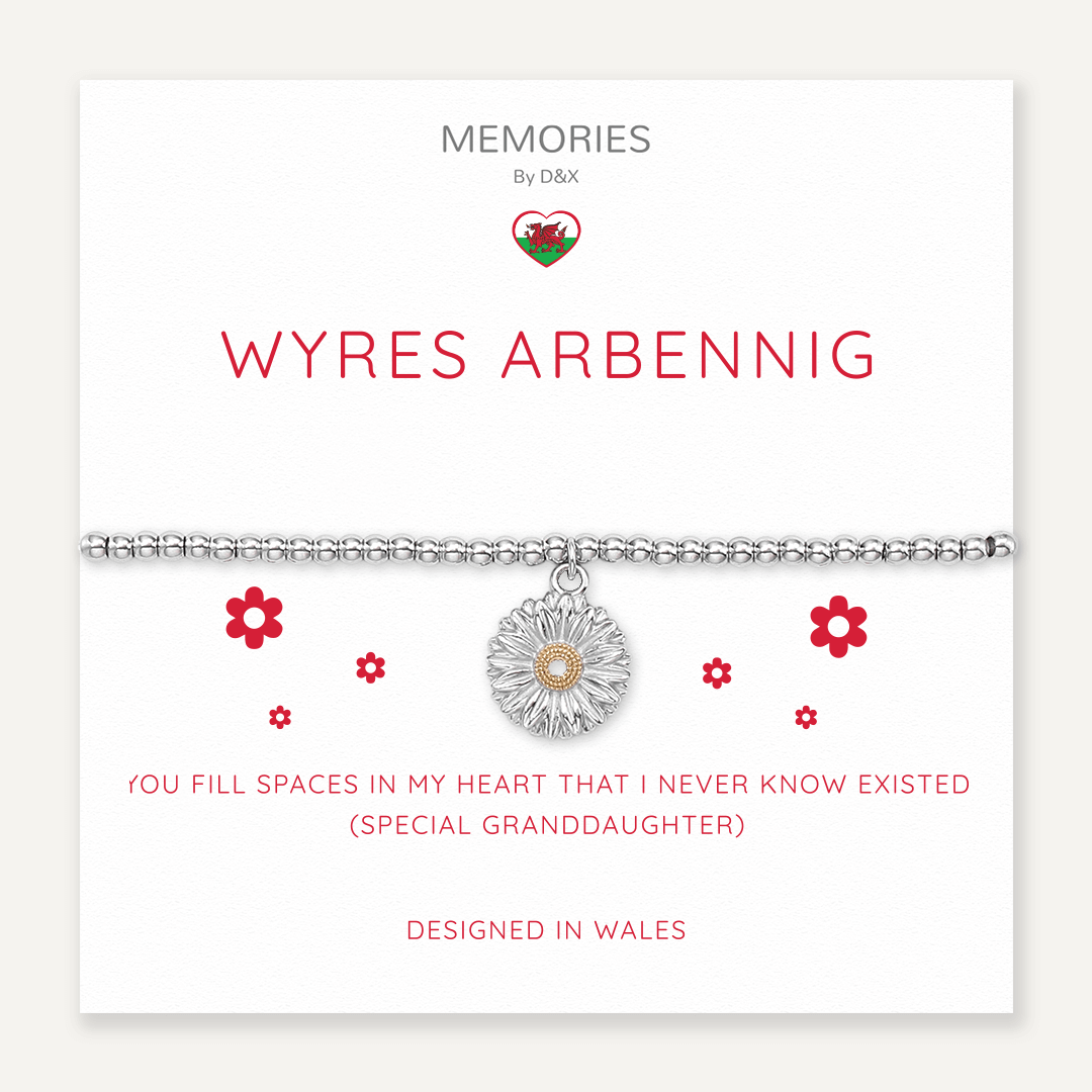 Memories: "WYRES ARBENNIG" | Flower Bracelet | White Gold-Plated | Multi-Colour