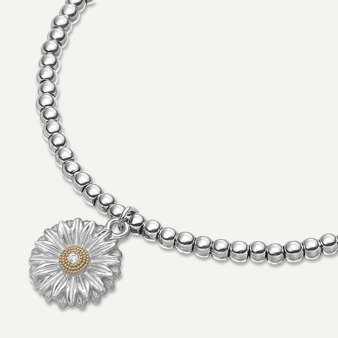 Memories: "WYRES ARBENNIG" | Flower Bracelet | White Gold-Plated | Multi-Colour