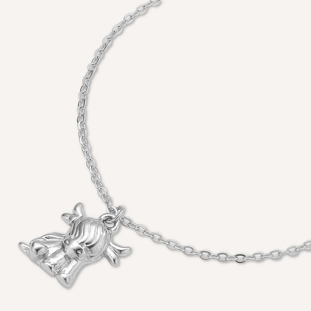 Memories: "HEILAN COO" | Cow Bracelet | White Gold-Plated