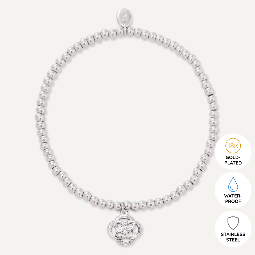 Memories: "CELTIC ETERNITY KNOT" | Knot Bracelet | White Gold-Plated