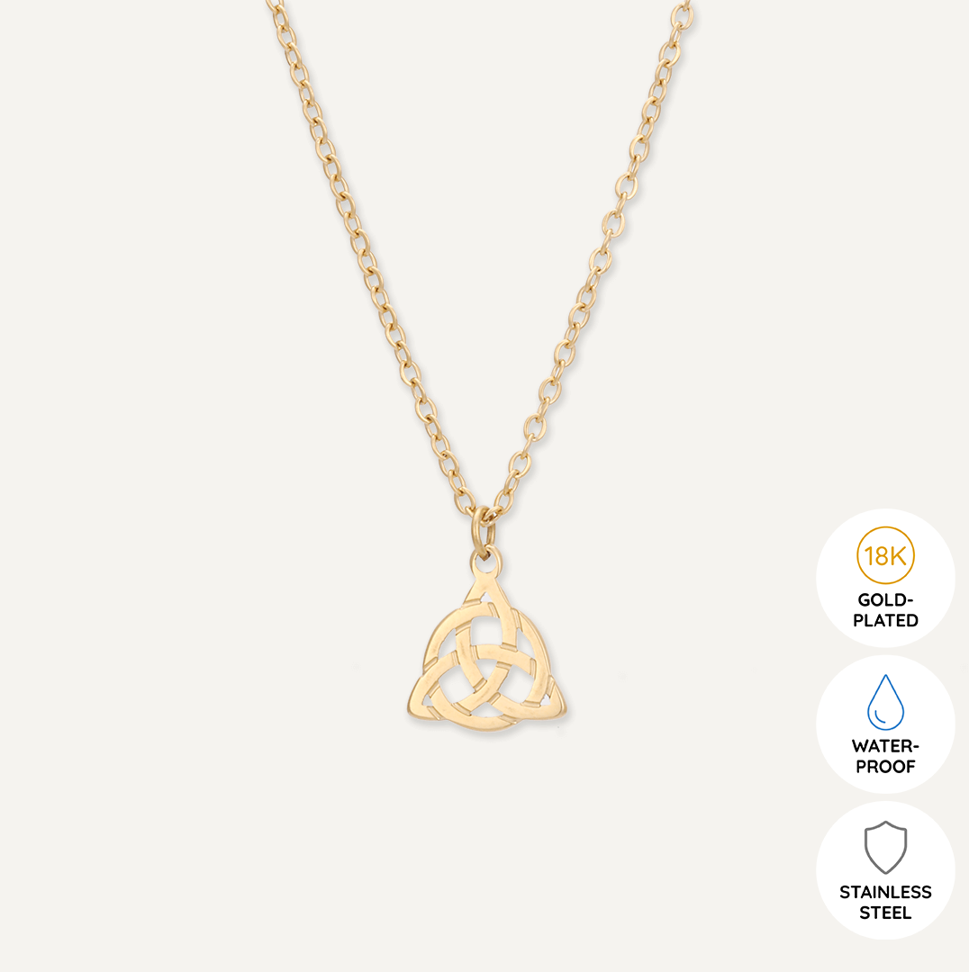 Memories: "TRINITY KNOT" | Knot Necklace | 18K Gold-Plated