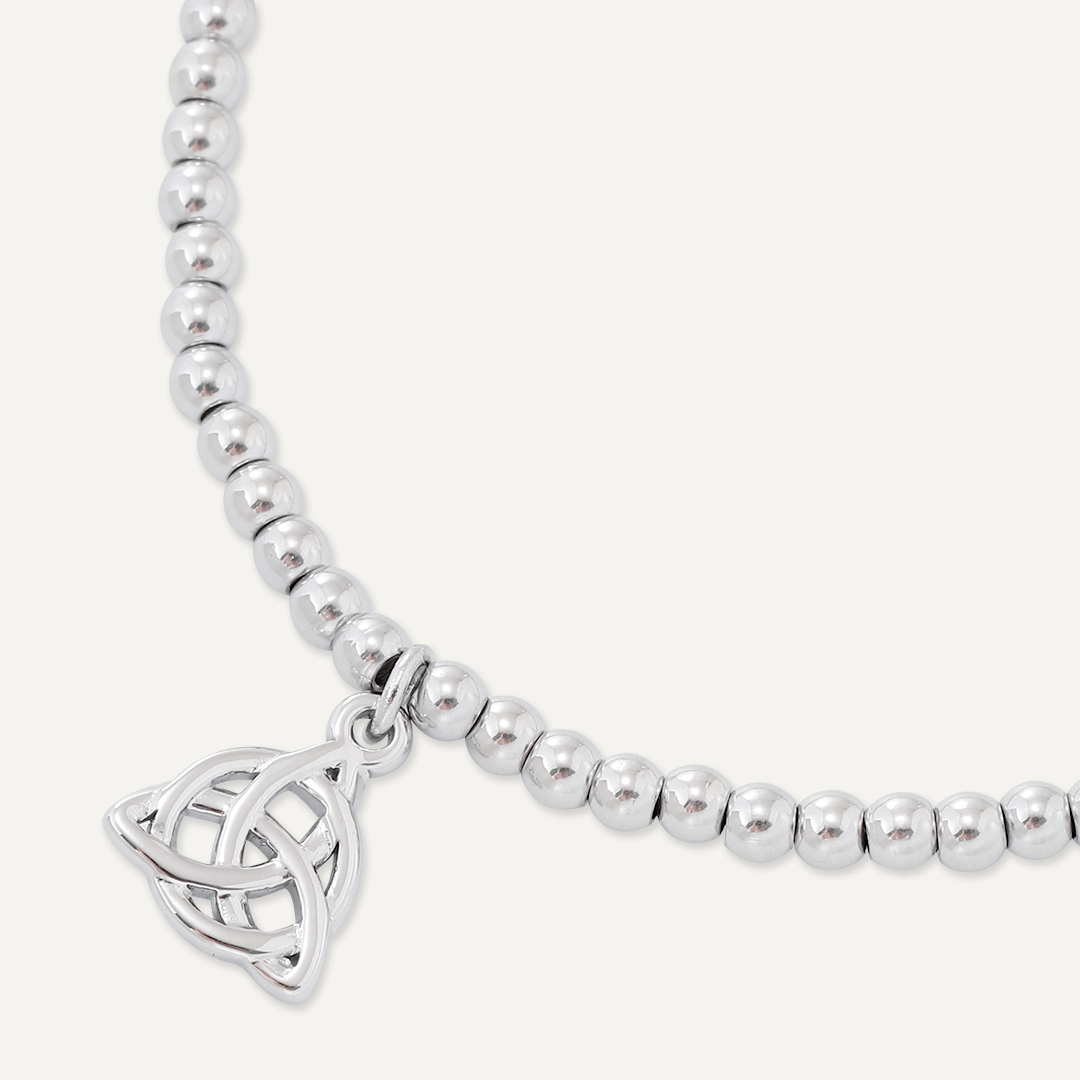 Memories: "TRINITY KNOT" | Knot Bracelet | White Gold-Plated