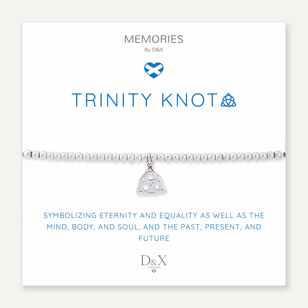 Memories: "TRINITY KNOT" | Knot Bracelet | White Gold-Plated