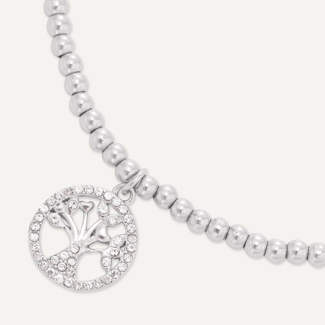 Memories: "CELTIC TREE OF LIFE" | Tree Bracelet | White Gold-Plated