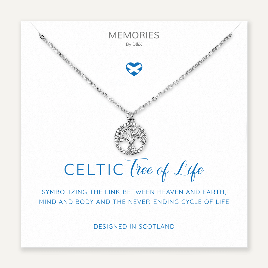 Memories: "CELTIC TREE OF LIFE" | Tree Bracelet | White Gold-Plated
