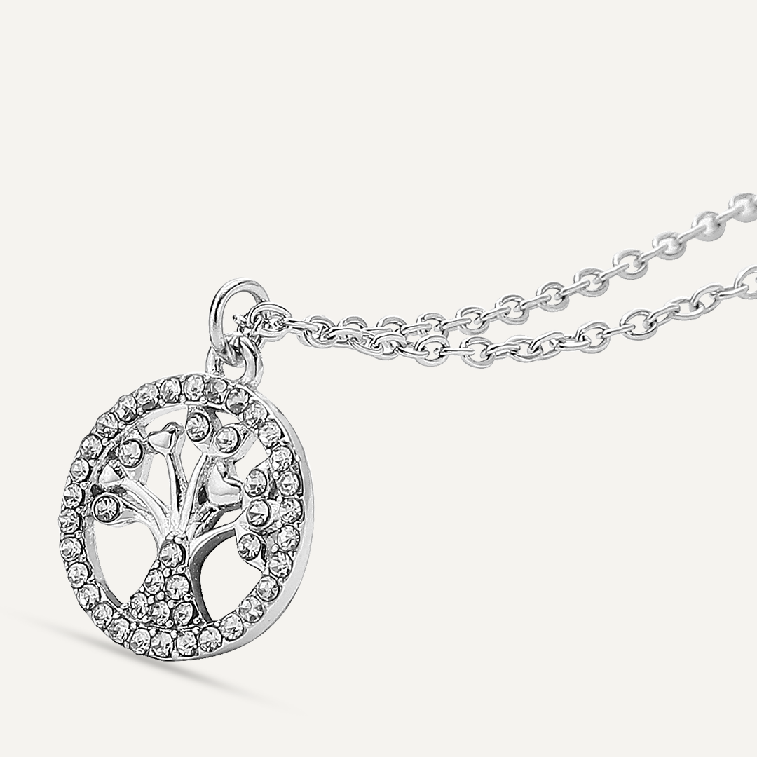 Memories: "CELTIC TREE OF LIFE" | Tree Bracelet | White Gold-Plated