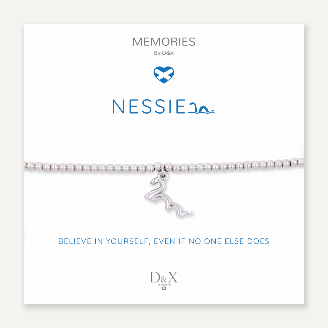 Memories: "NESSIE" | Loch Ness Monster Bracelet | White Gold-Plated