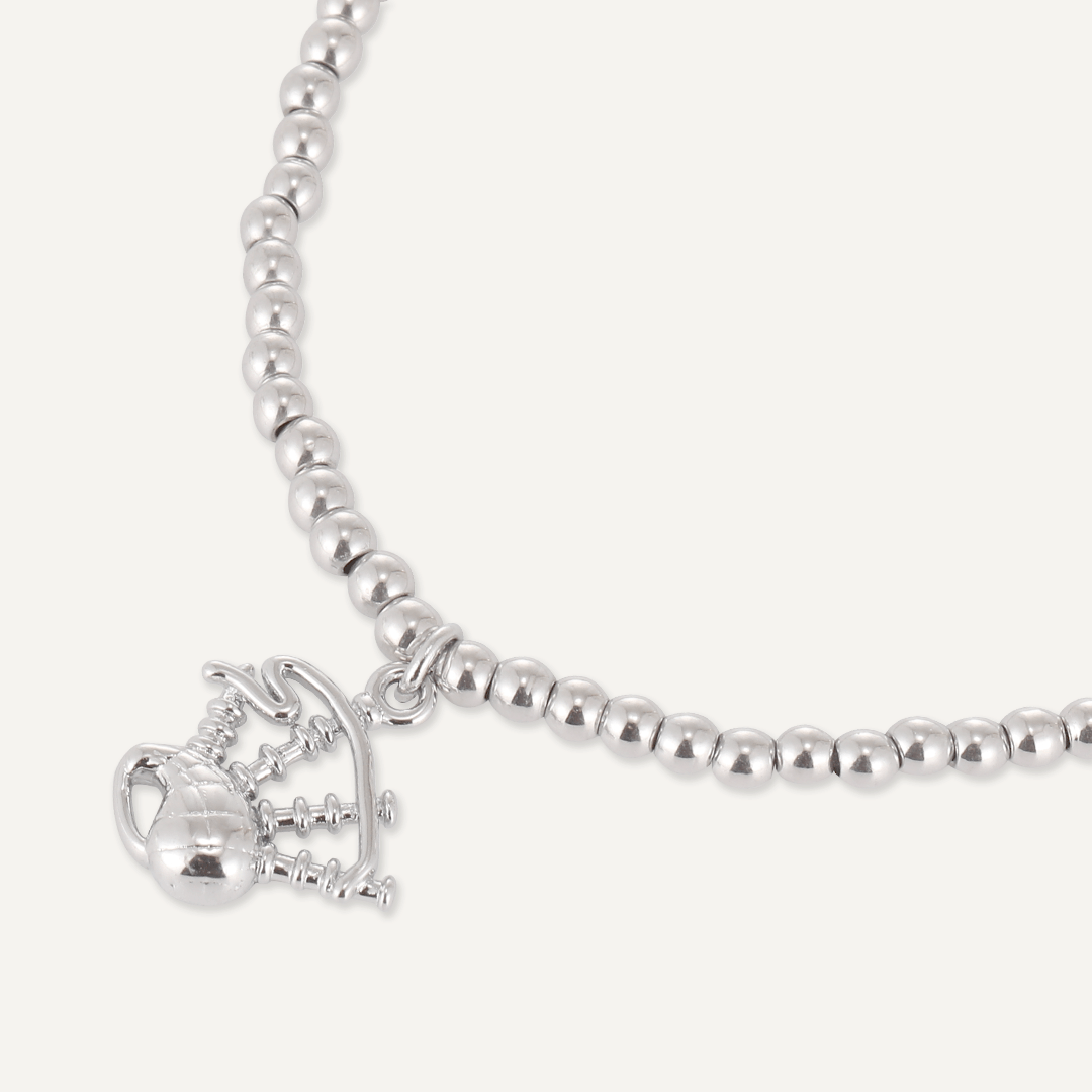 Memories: "HEILAN BAGPIPES" | Bagpipes Bracelet | White Gold-Plated