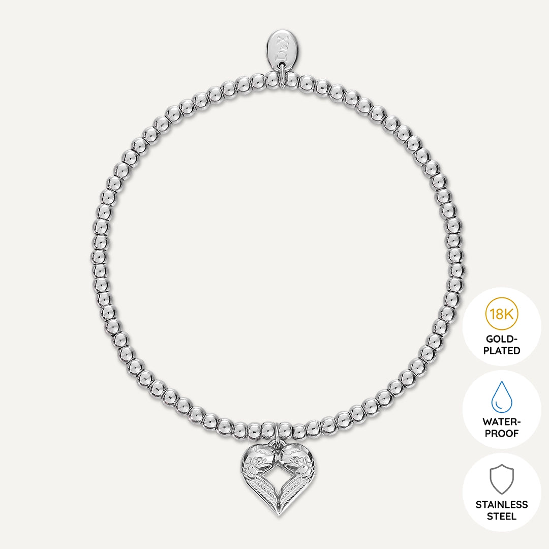 Memories: "BARRY GRANDMA" | Wings Bracelet | White Gold-Plated