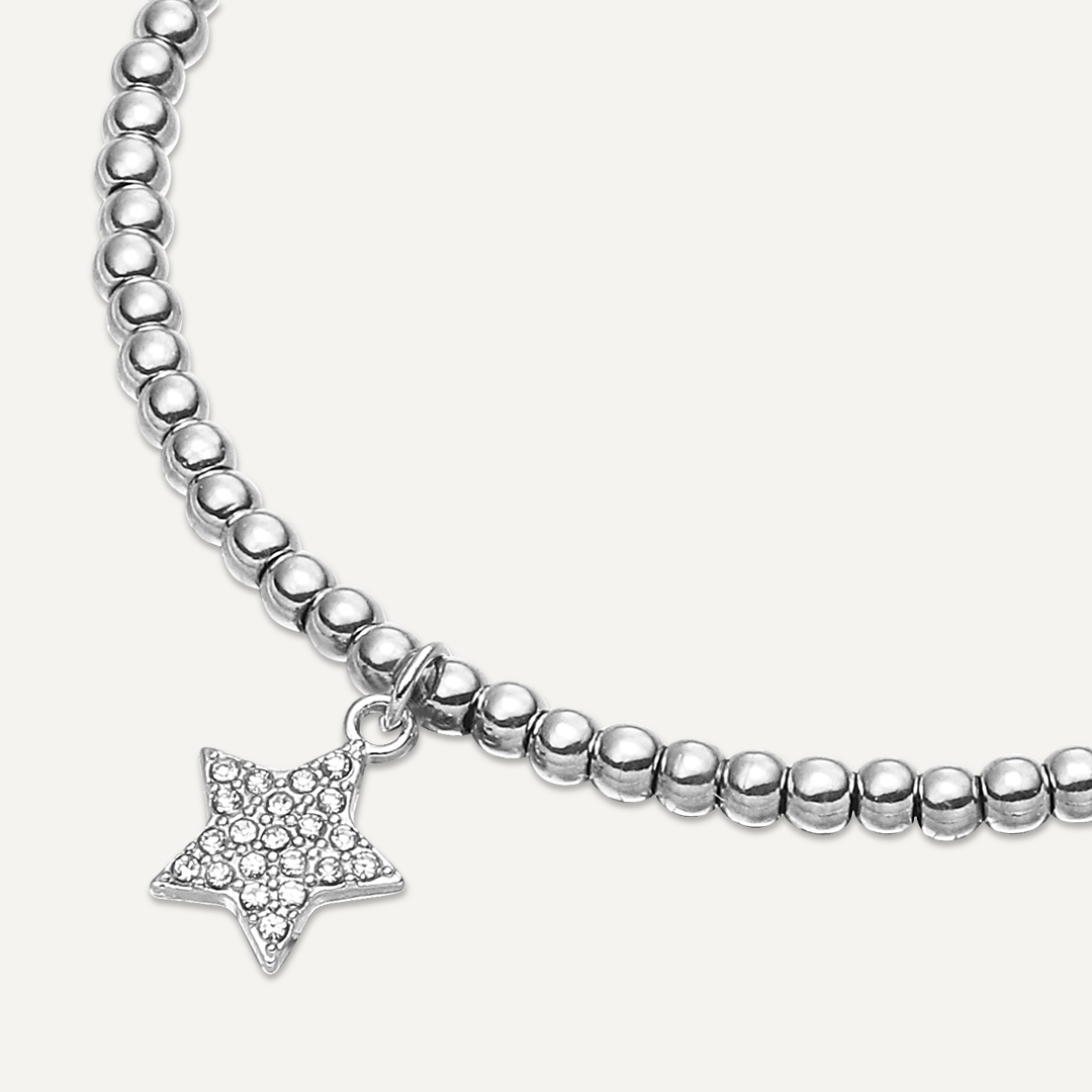 Memories: "FOREVER MUKKERS" | Star Bracelet | White Gold-Plated