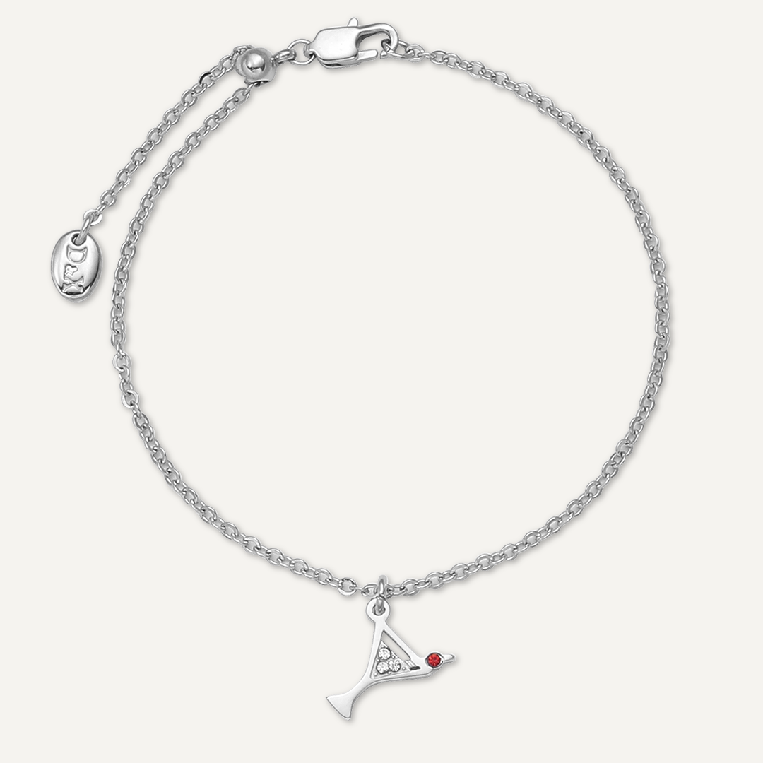 Memories: "SLÀINTE" | Glass Bracelet | White Gold-Plated