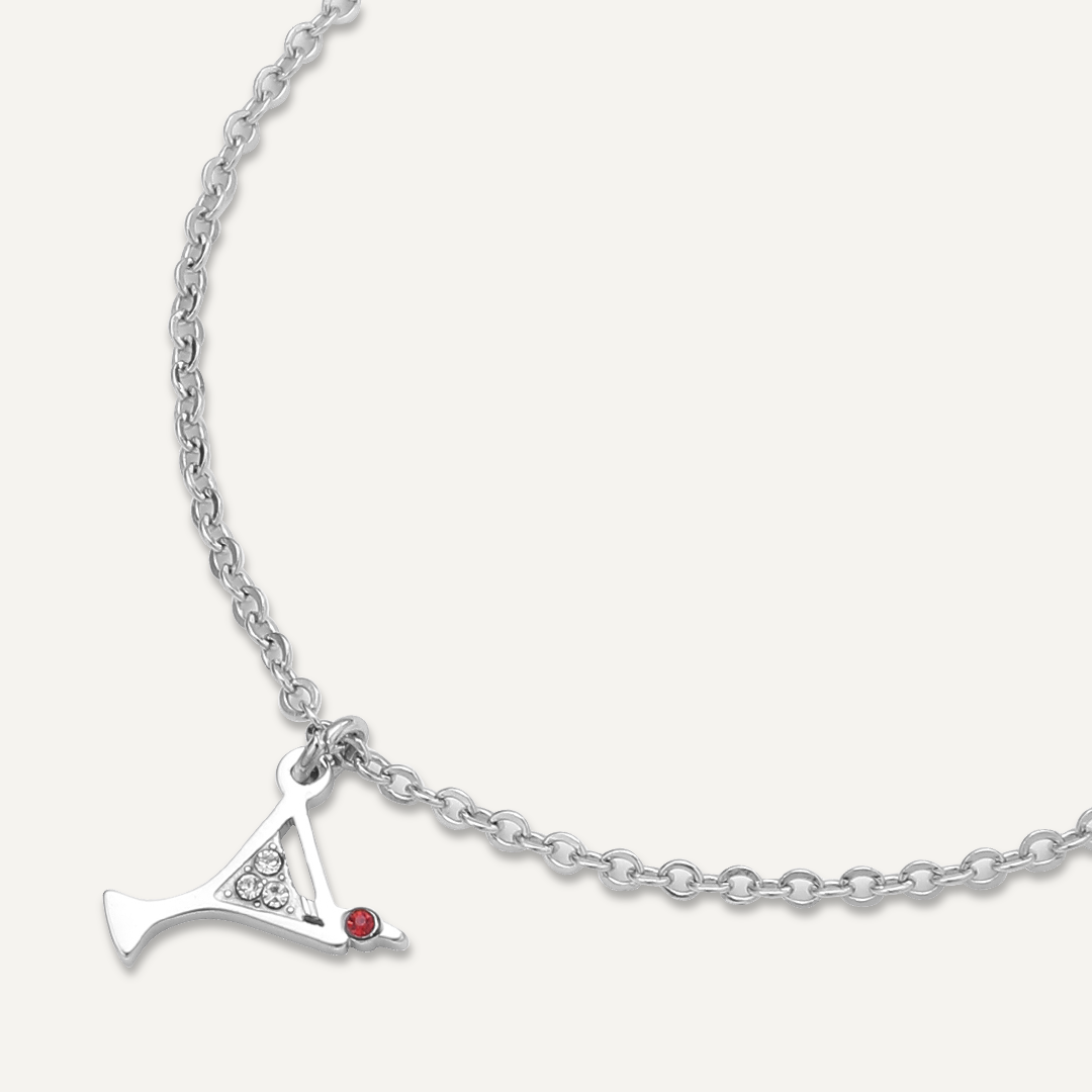 Memories: "SLÀINTE" | Glass Bracelet | White Gold-Plated