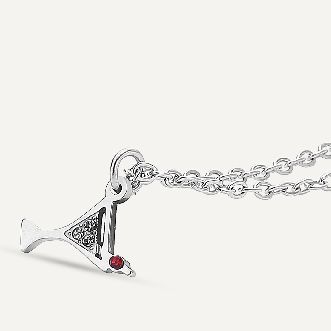 Memories: "SLÀINTE" | Glass Bracelet | White Gold-Plated