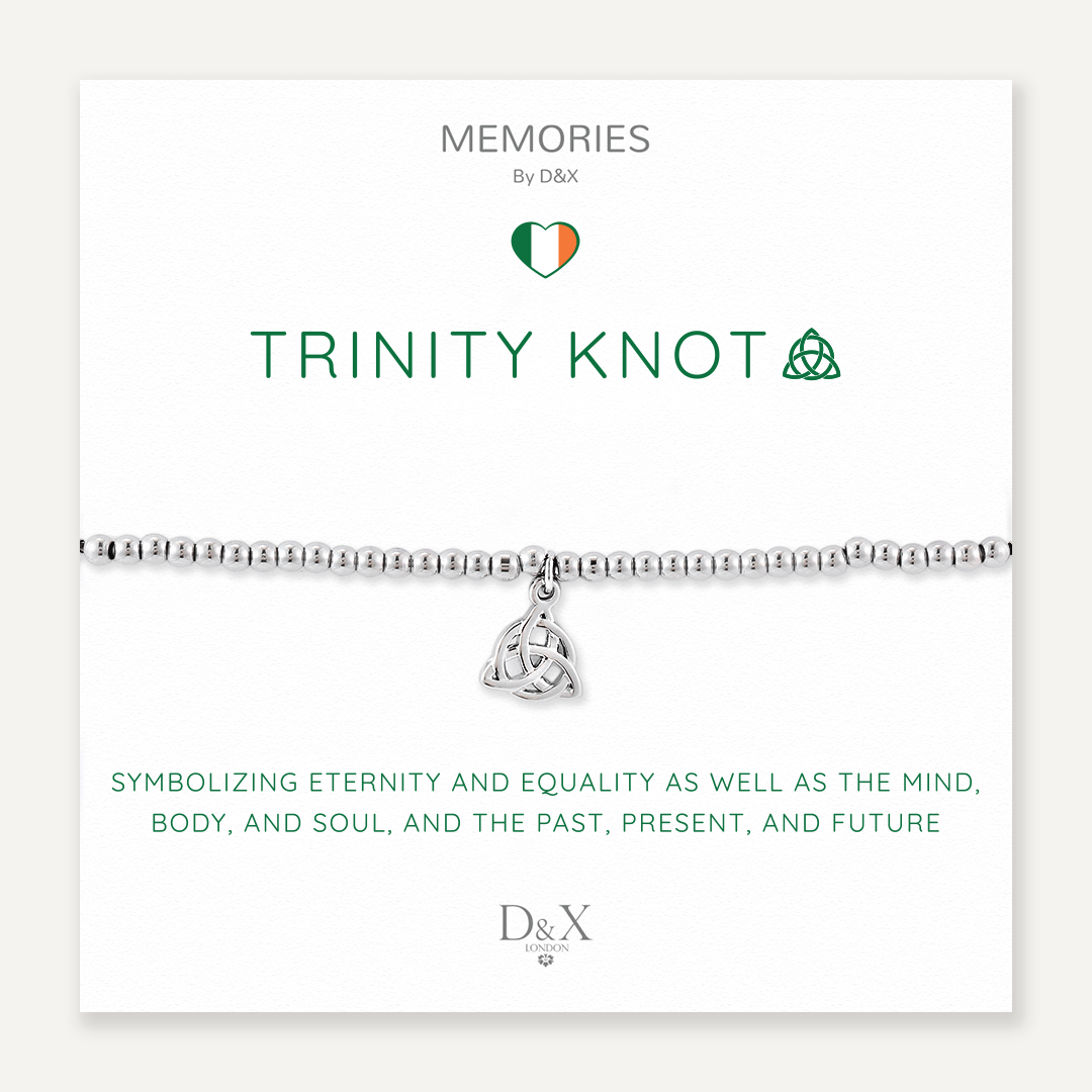Memories: "TRINITY KNOT"| Knot Bracelet | White Gold-Plated