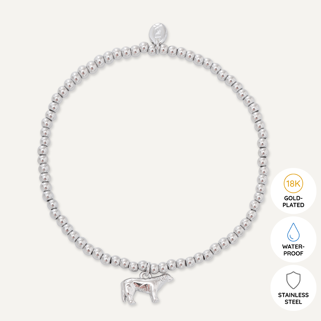 Memories: "OIRISH WOLFHOUN' DAG" | Wolfhound Bracelet | White Gold-Plated