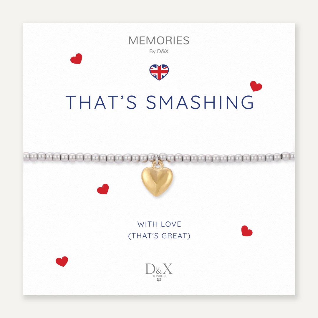 Memories: "THAT’S SMASHING" | Heart Bracelet | White Gold & 18K Gold-Plated