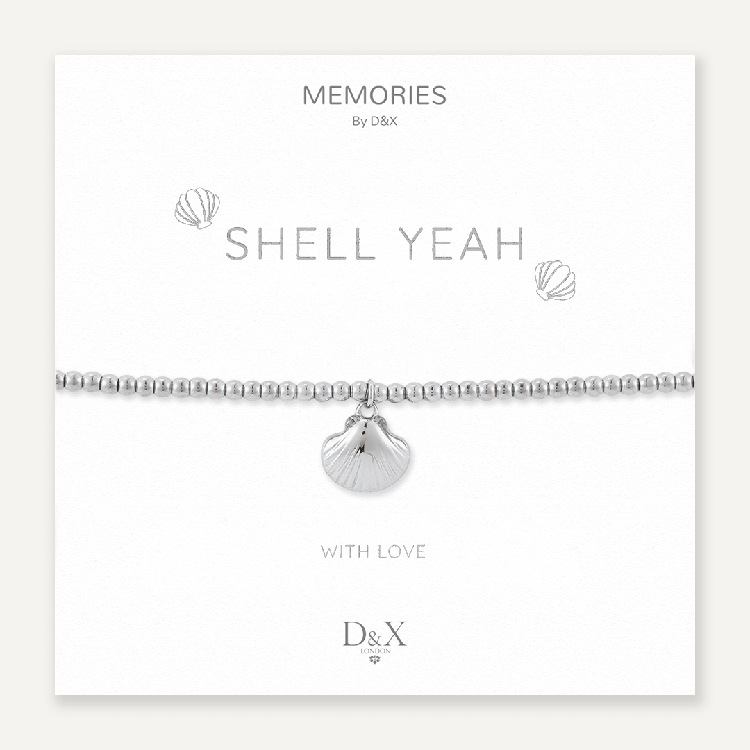 Memories: "SHELL YEAH" | Sea Shell Bracelet | White Gold-Plated