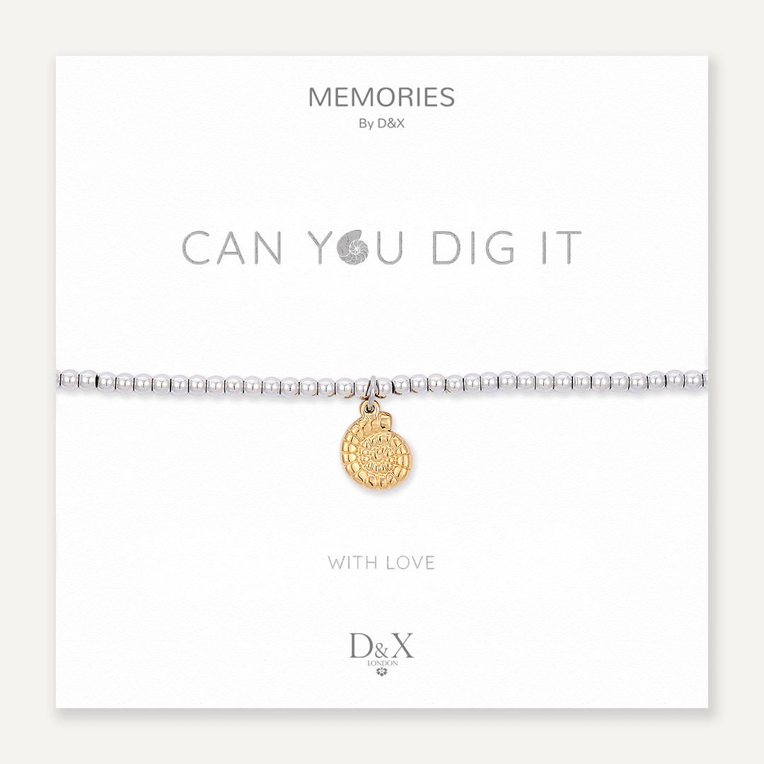 Memories: "CAN YOU DIG IT" | Sea Shell Bracelet | White Gold & 18K Gold-Plated