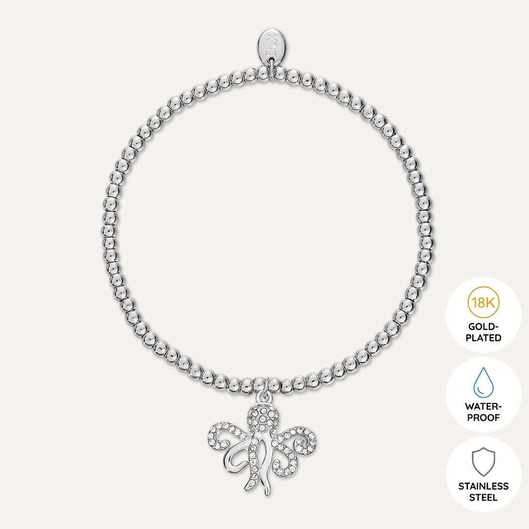 Memories: "YOU OCTOPI MY THOUGHTS" | Octopus Bracelet | White Gold-Plated