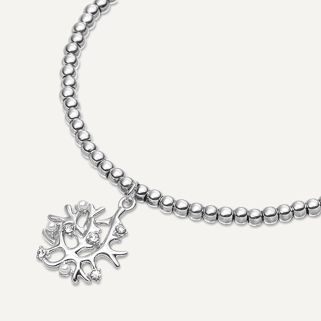 Memories: "I REEFY MISS YOU" | Coral Bracelet | White Gold-Plated
