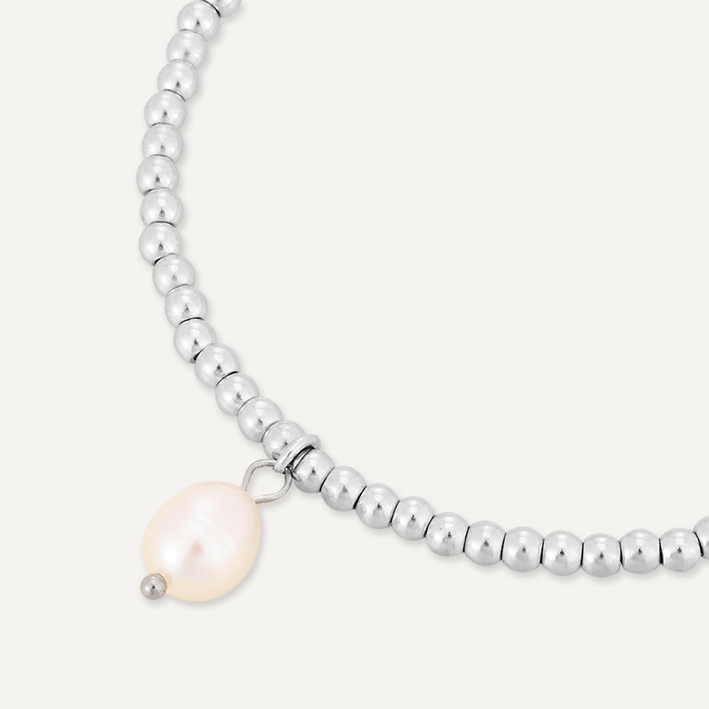 Memories: "AMAZING MOTHER OF THE BRIDE" | Pearl Bracelet | White Gold-Plated