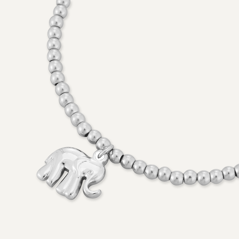 Memories: "LIKE AN ELEPHANT…" | Elephant Bracelet | White Gold-Plated