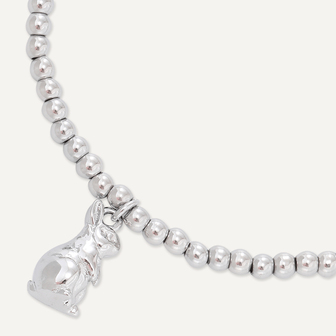 Memories: "SOME BUNNY LOVES YOU…" | Rabbit Bracelet | White Gold-Plated