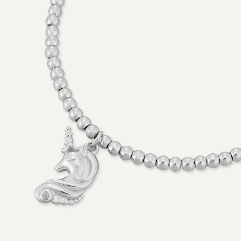 Memories: "BE A UNICORN" | Unicorn Bracelet | White Gold-Plated