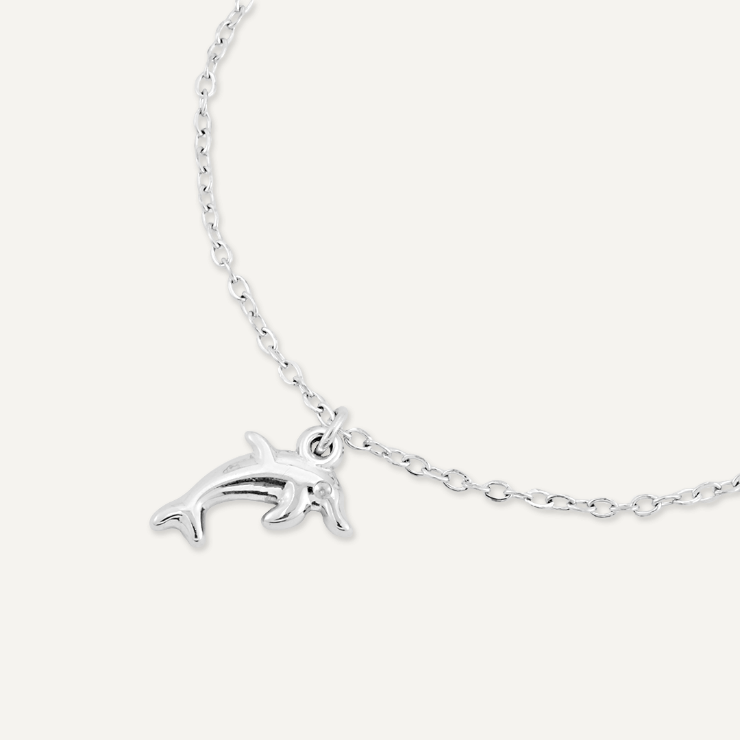 Memories: "DOLPHINITELY…" | Dolphin Bracelet | White Gold-Plated