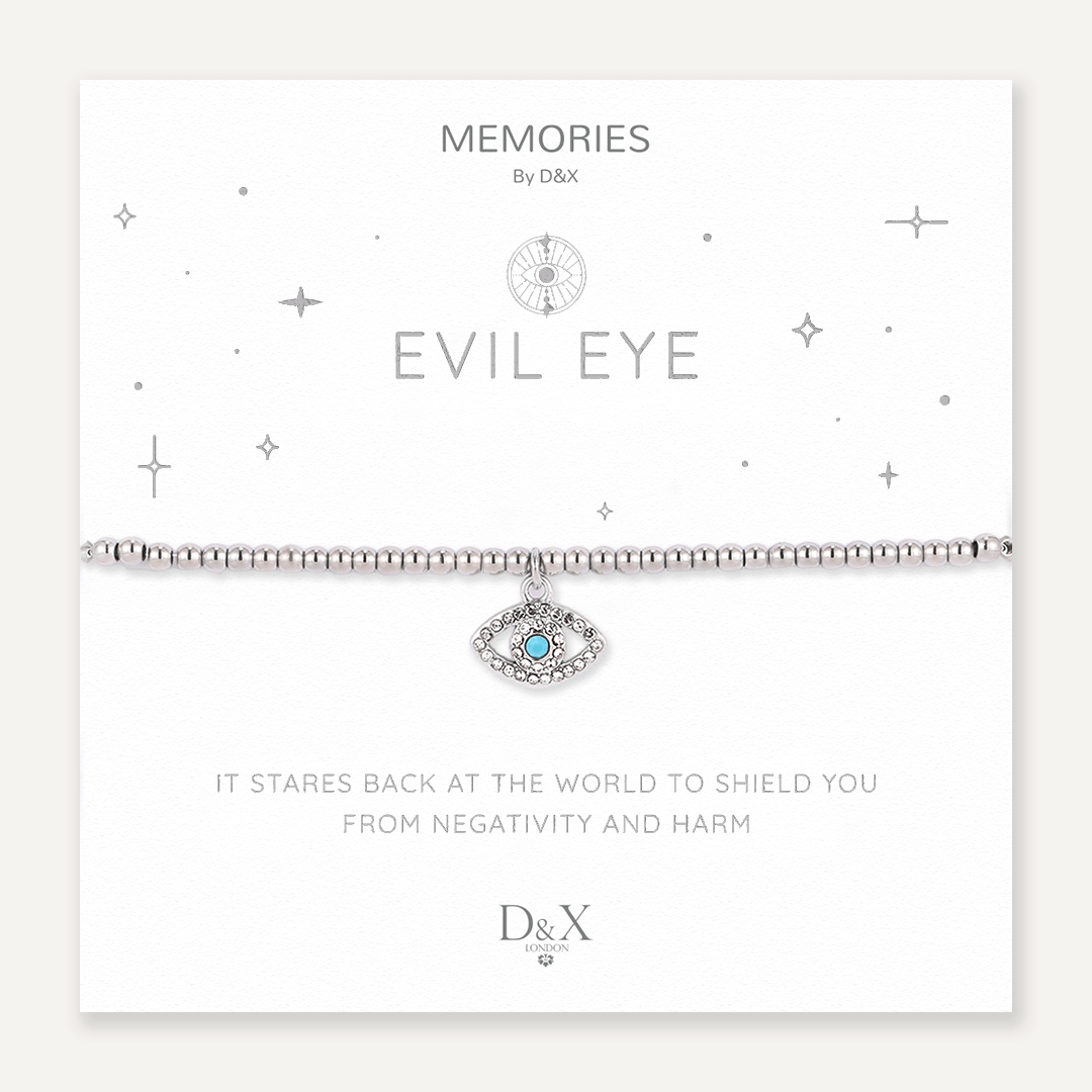 Memories: "EVIL EYE" |Eye Bracelet | White Gold-Plated