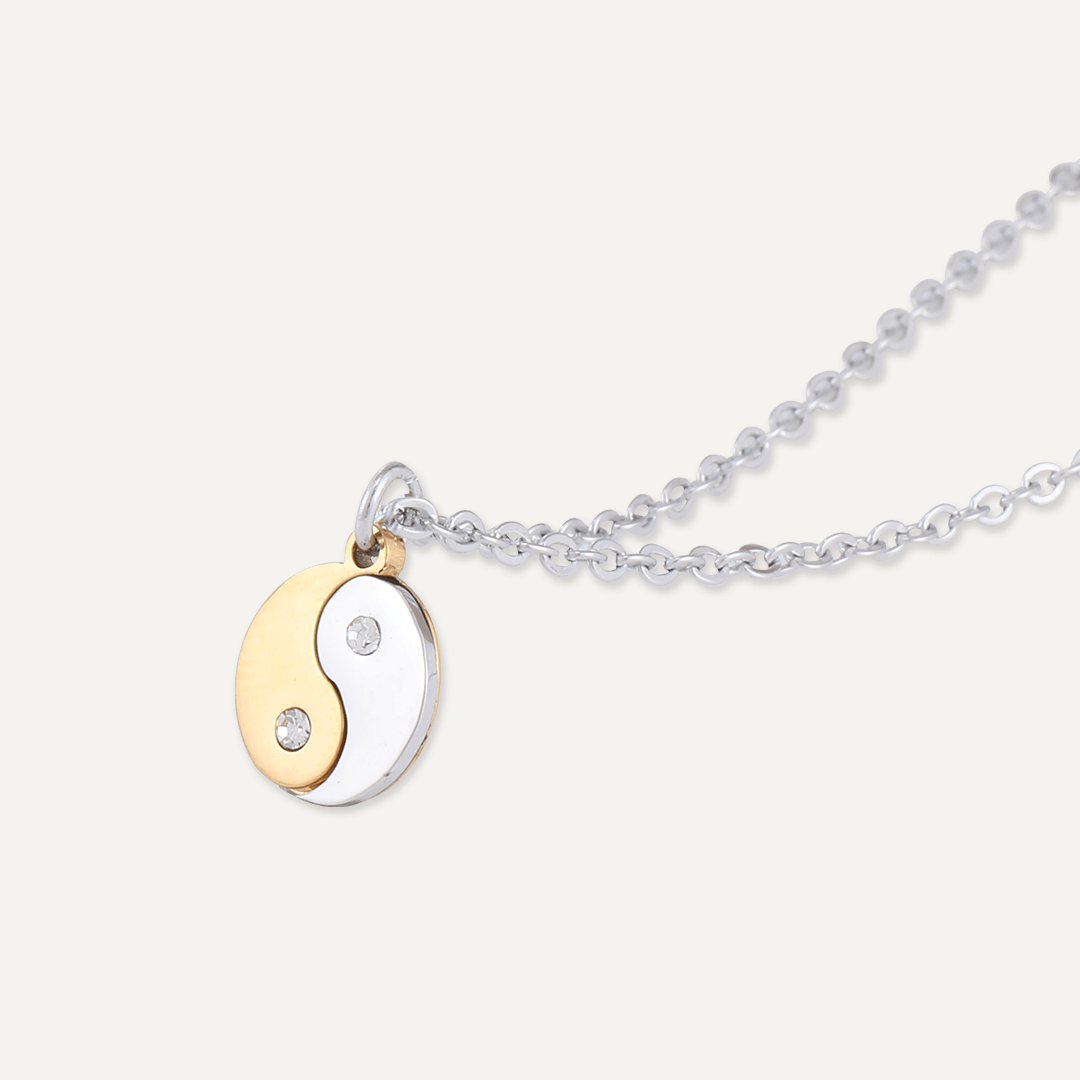 Memories: "YIN YANG" | Yin Yang Necklace | White Gold & 18K Gold-Plated