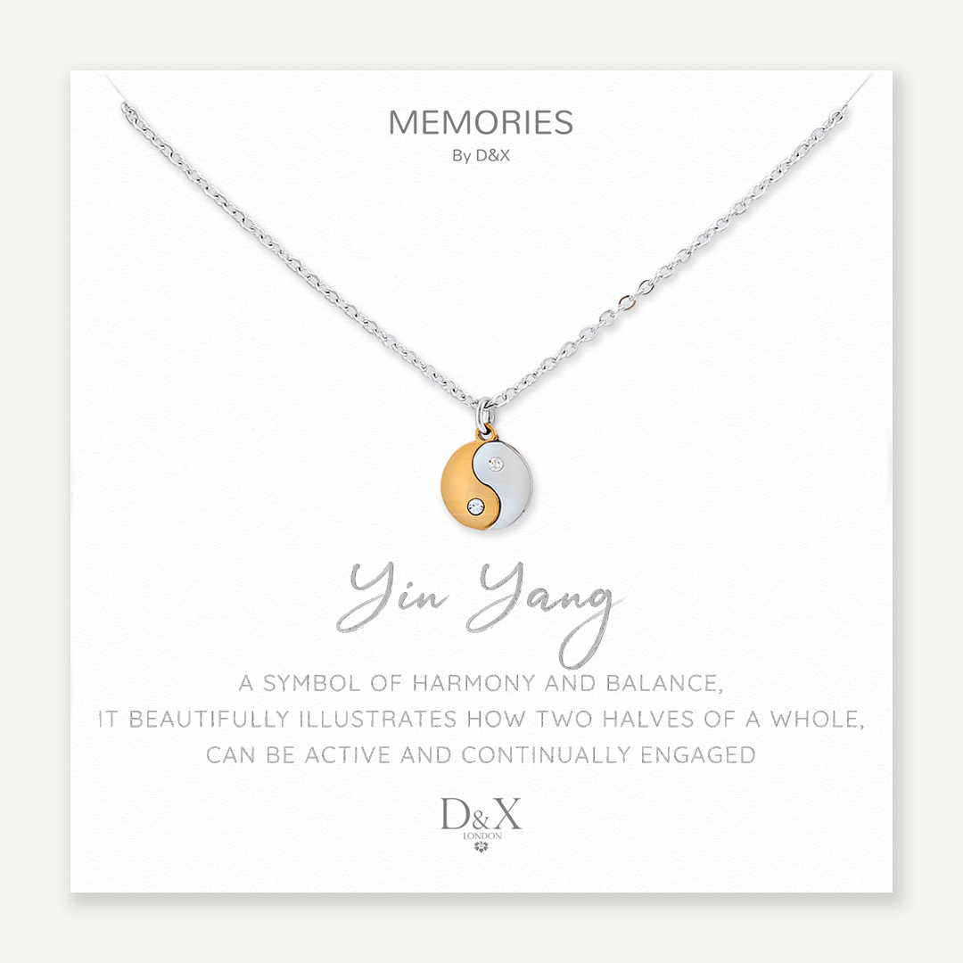 Memories: "YIN YANG" | Yin Yang Necklace | White Gold & 18K Gold-Plated