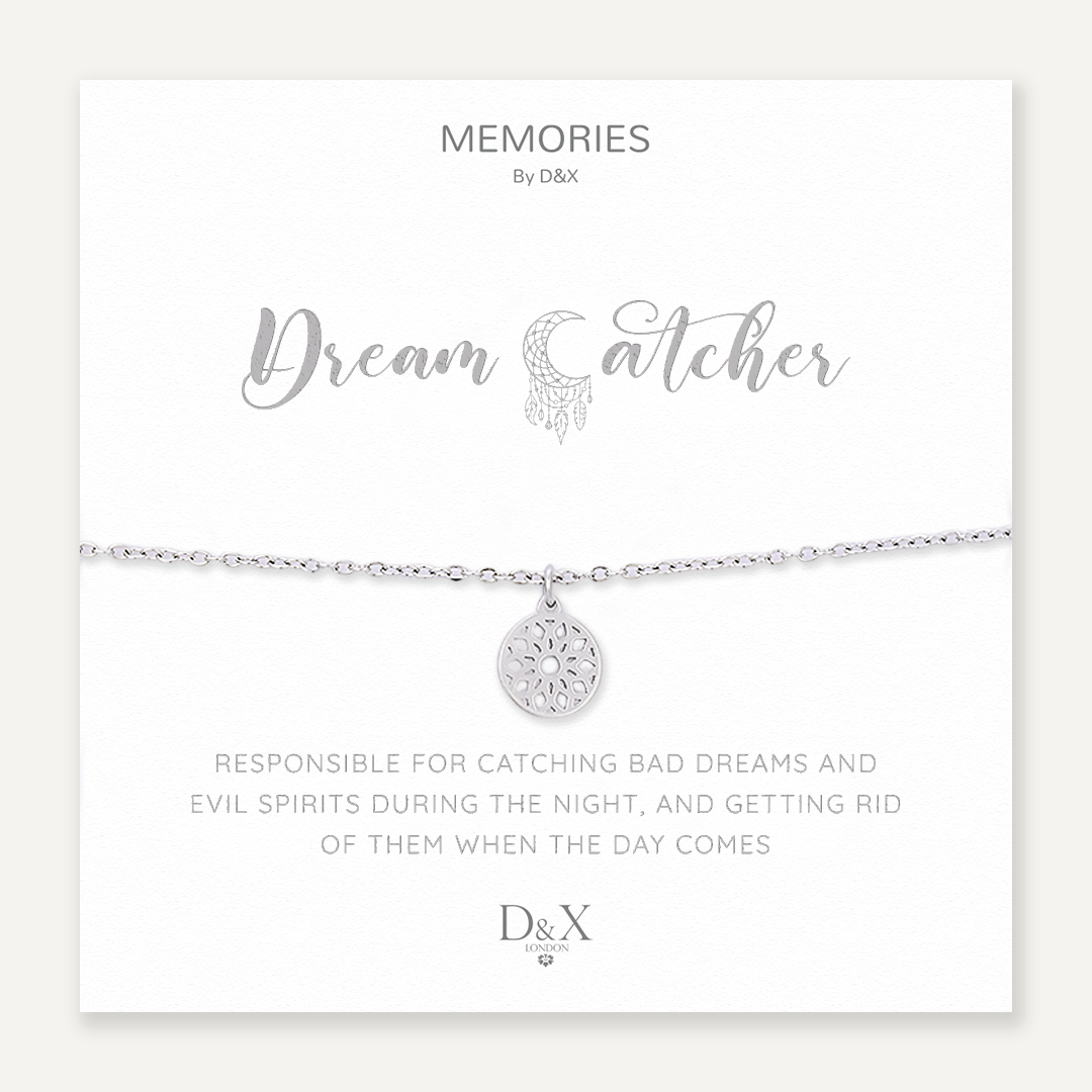 Memories: "DREAMCATCHER" | Dreamcatcher Bracelet | White Gold-Plated