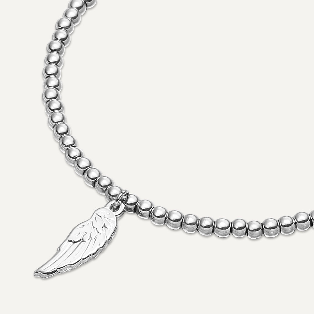 Memories: "ANGEL WINGS" | Angel Wing Bracelet | White Gold-Plated