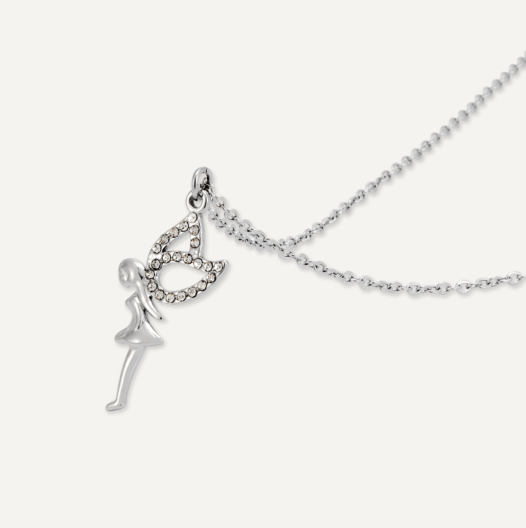 Memories: "FAIRY DUST" | Fairy Necklace | White Gold-Plated