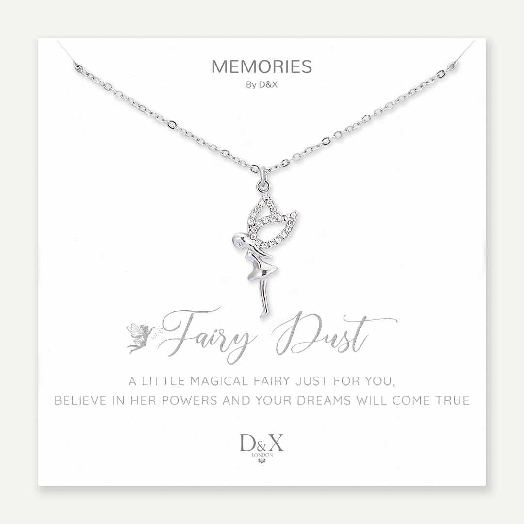 Memories: "FAIRY DUST" | Fairy Necklace | White Gold-Plated