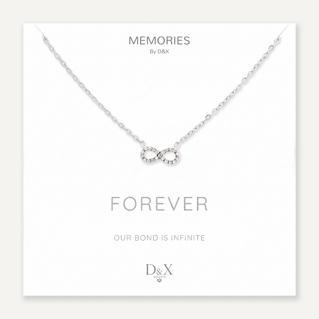 Memories: "FOREVER" | Infinity Necklace | White Gold-Plated