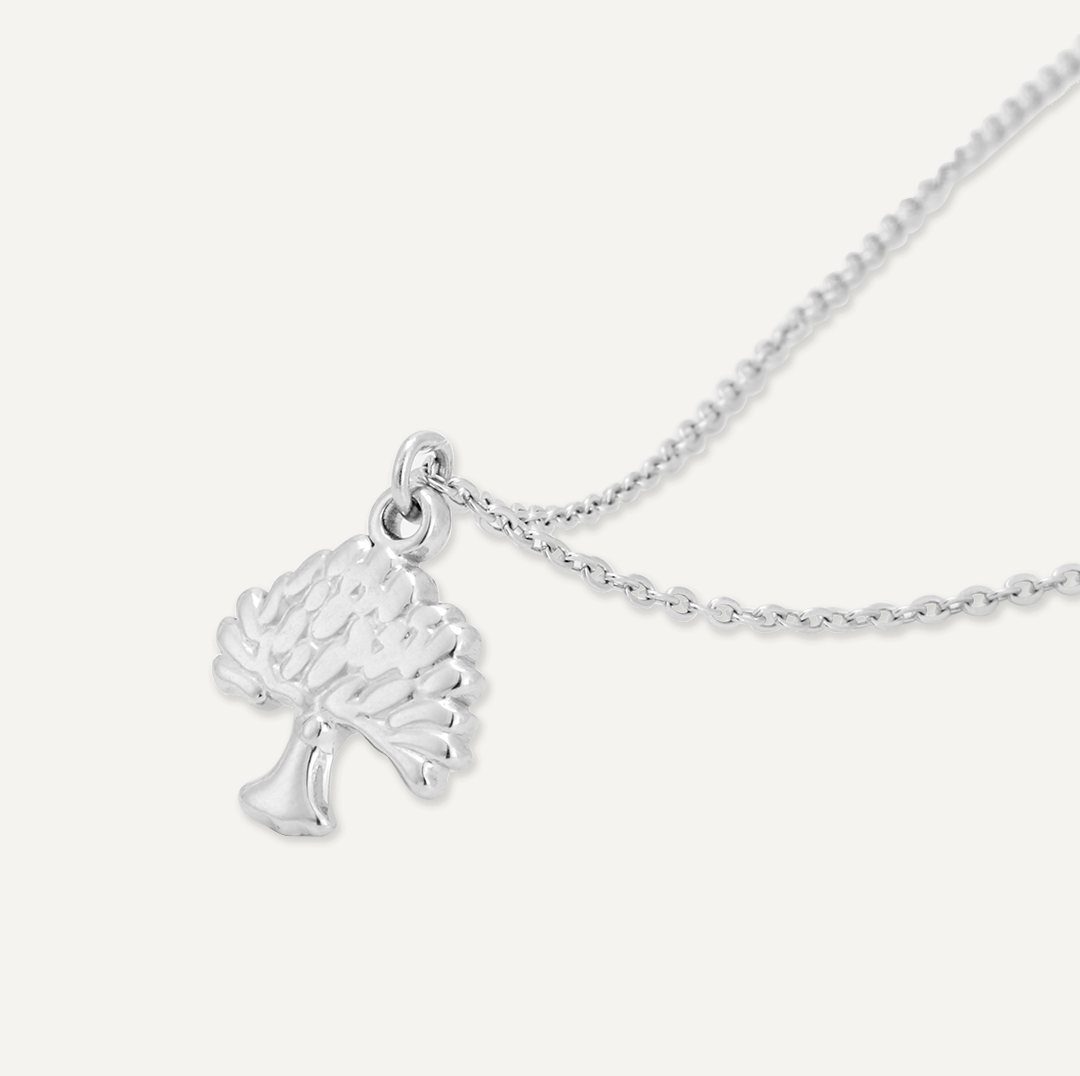 Memories: "THE TREE OF LIFE" | Tree Necklace | White Gold-Plated