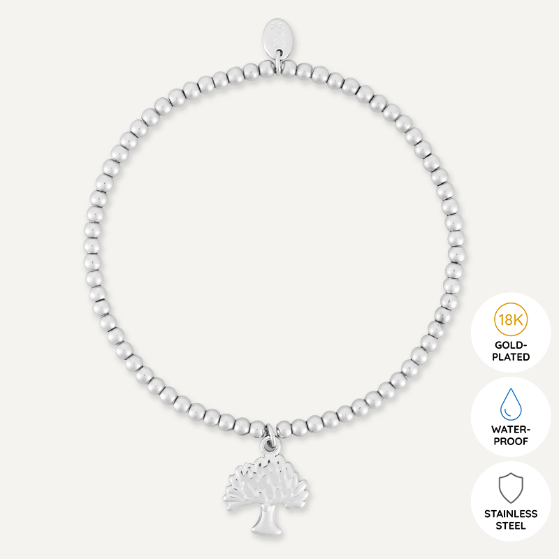 Memories: "THE TREE OF LIFE" | Tree Bracelet | White Gold-Plated