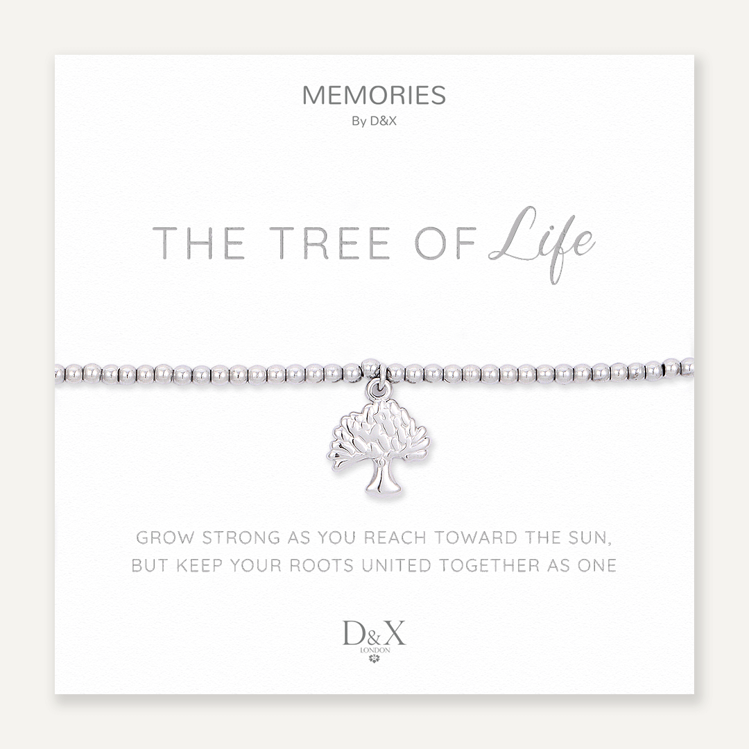 Memories: "THE TREE OF LIFE" | Tree Bracelet | White Gold-Plated