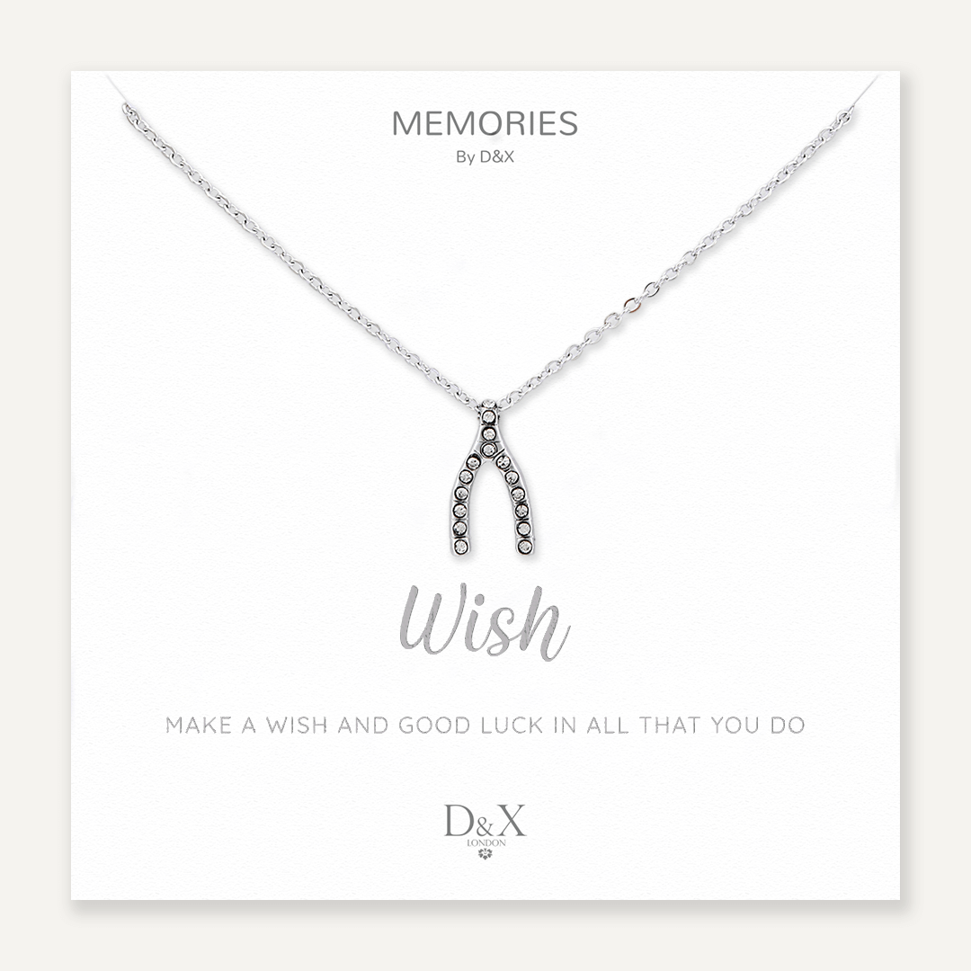 Memories: "WISH" | Horse Hoof Necklace | White Gold-Plated