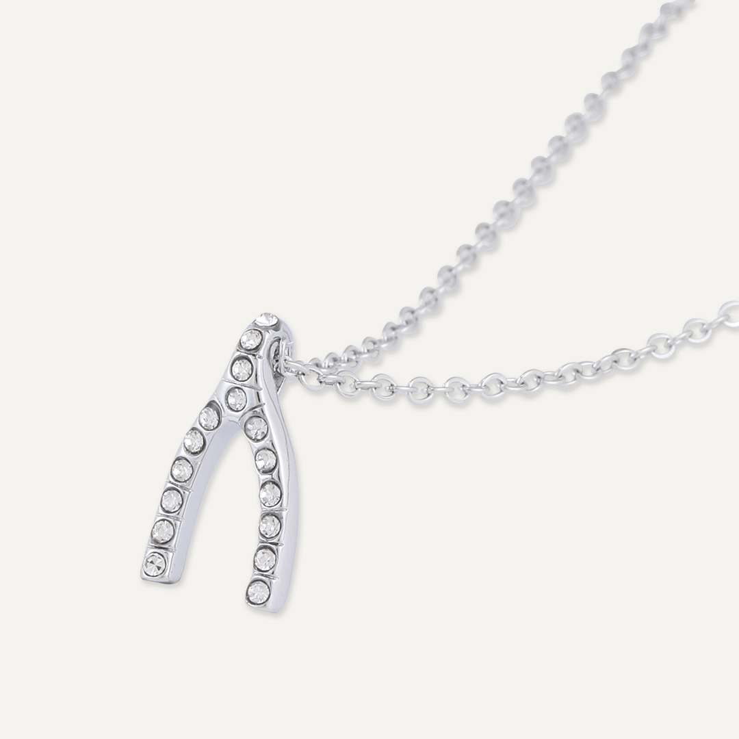 Memories: "WISH" | Horse Hoof Necklace | White Gold-Plated