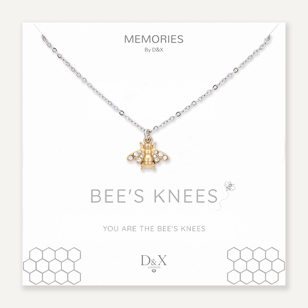 Memories: "BEE'S KNEES" | Bee Necklace | White Gold & 18K Gold-Plated