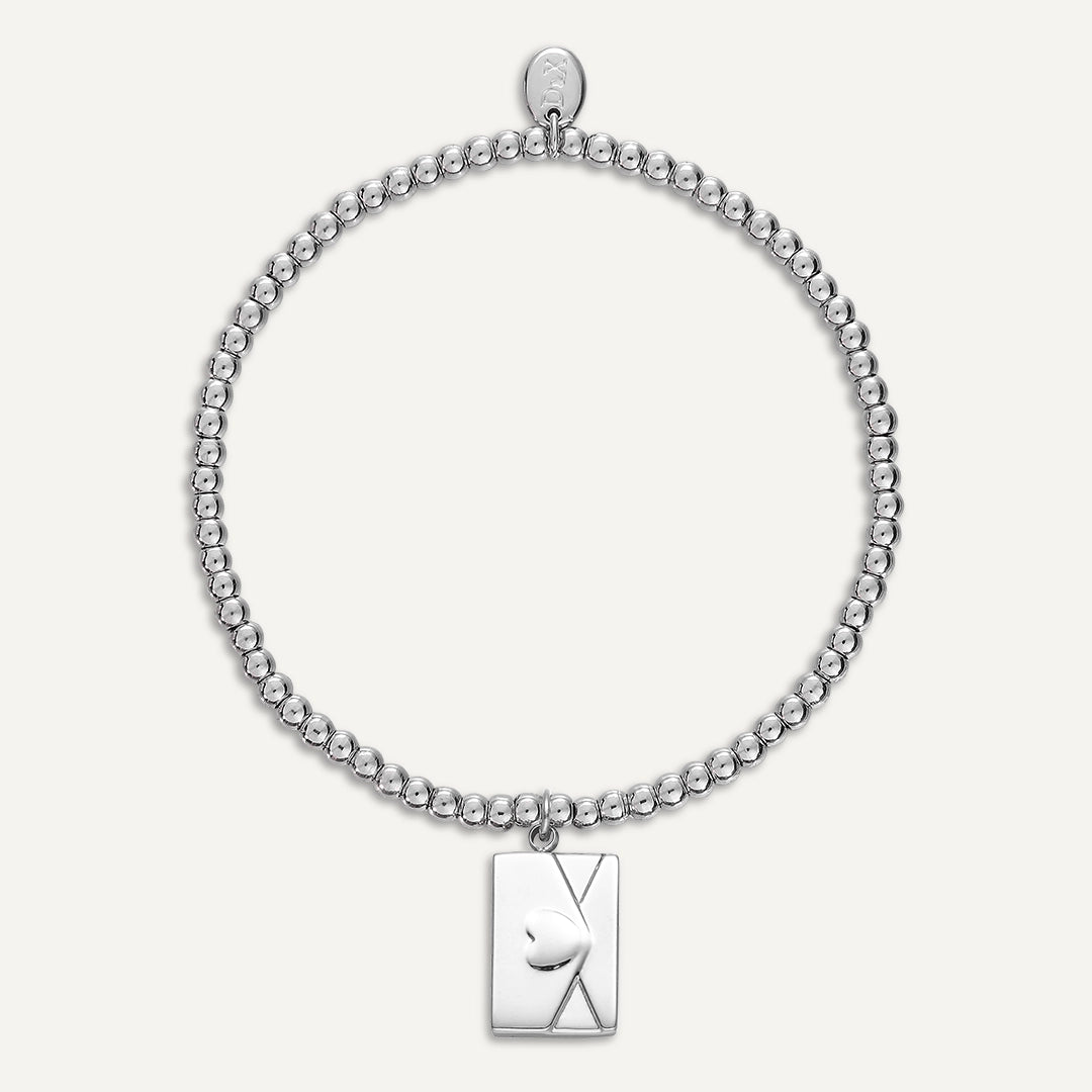 Memories: "YOUR LOVE LETTER" | Envelope Bracelet | White Gold-Plated