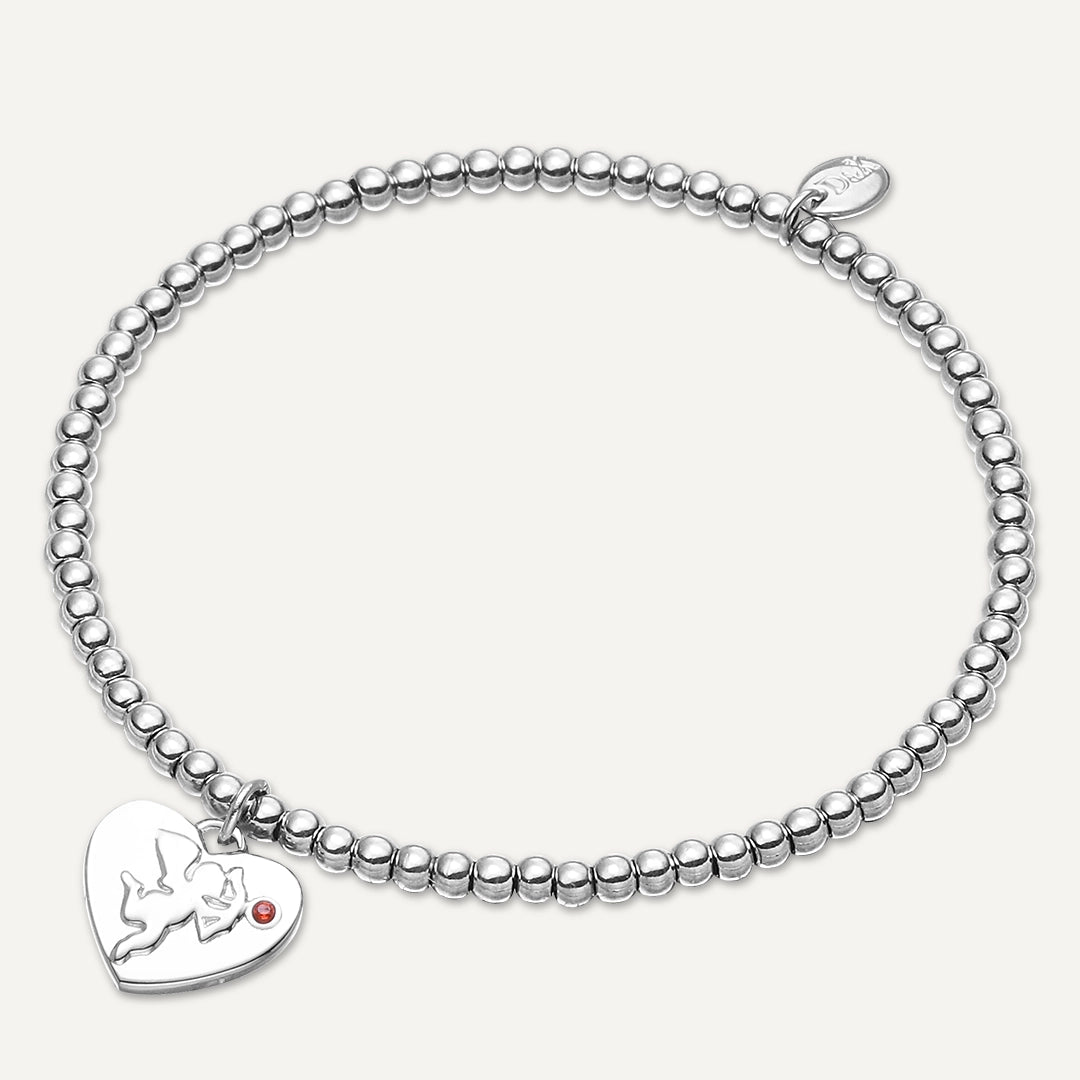 Memories: "MY LOVE IS YOURS" | Heart Bracelet | White Gold-Plated