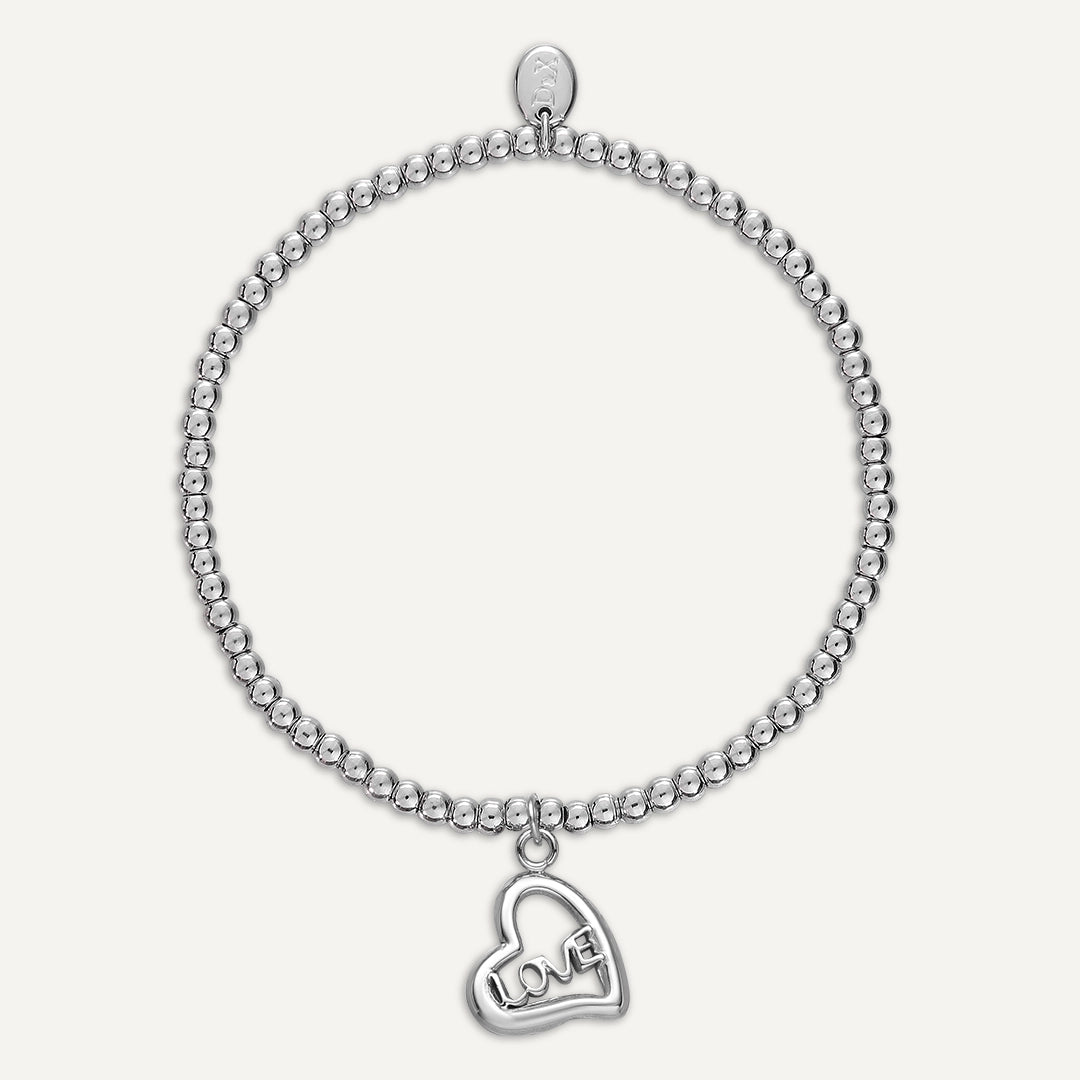 Memories: "ALL MY LOVE" | Heart Bracelet | White Gold-Plated