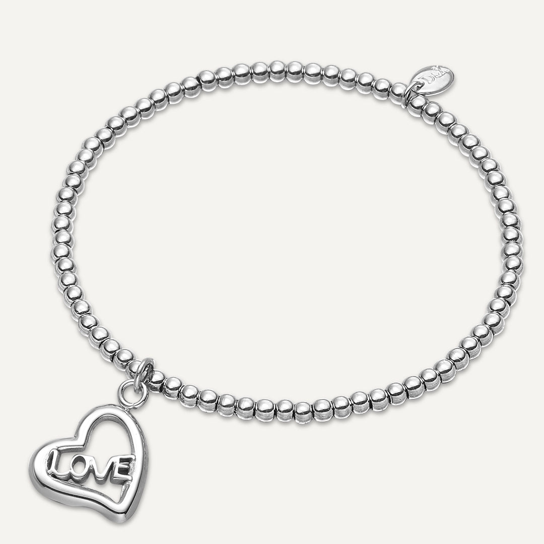 Memories: "ALL MY LOVE" | Heart Bracelet | White Gold-Plated
