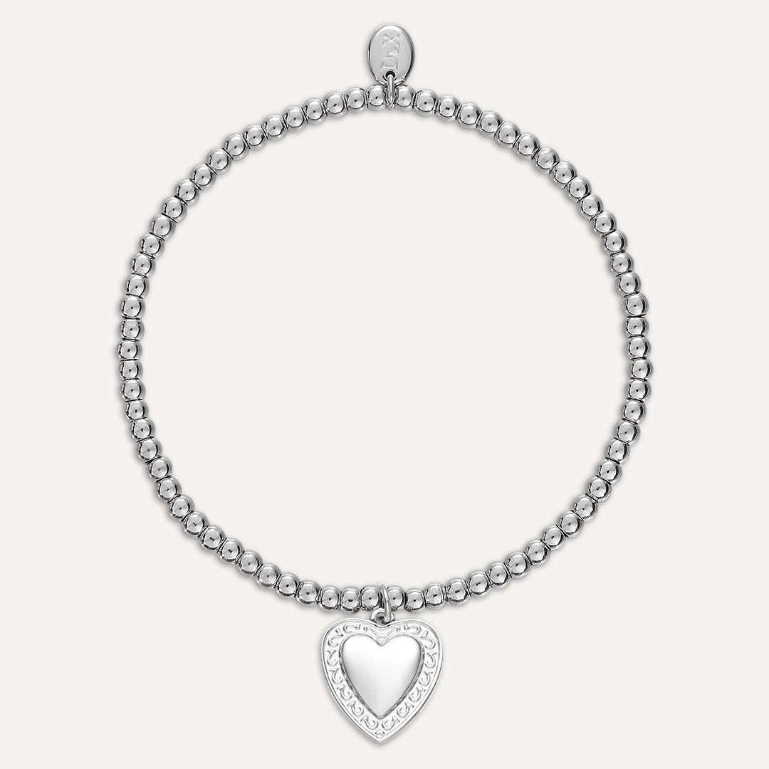 Memories: "FOR MUM" | Heart Bracelet | White Gold-Plated